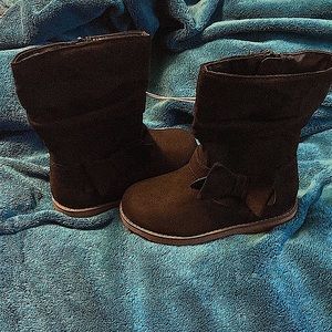 CAT & JACK New Black Suede Boots Super Cute!